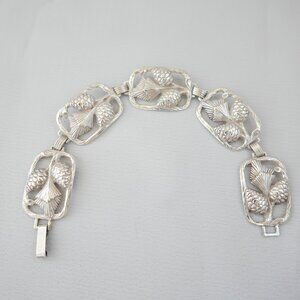 Vintage Danecraft Sterling Silver Pinecone Bracelet